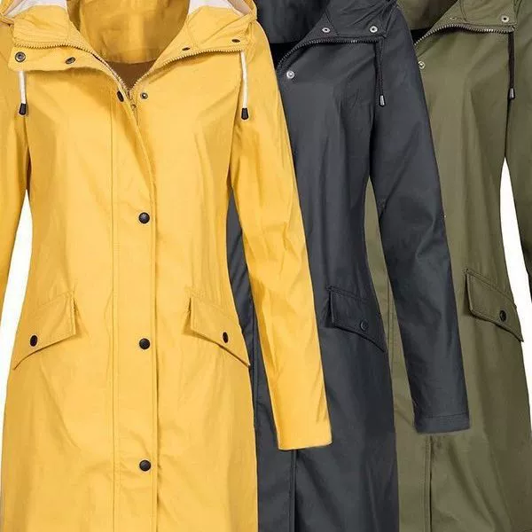 Женская непромокаемая куртка, длинная ветровка с капюшоном, легкая, водонепроницаемая, оптовая продажа, средней длины.