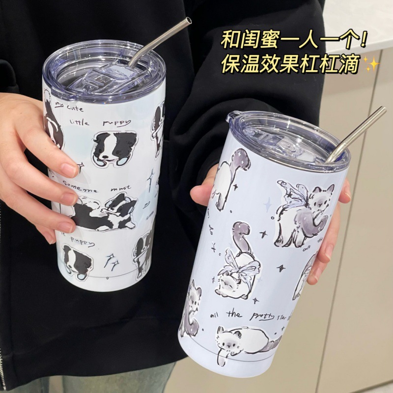 Original 2023 nueva taza de vacío portátil taza de agua taza de gran capacidad portátil de alta apariencia de acero inoxidable