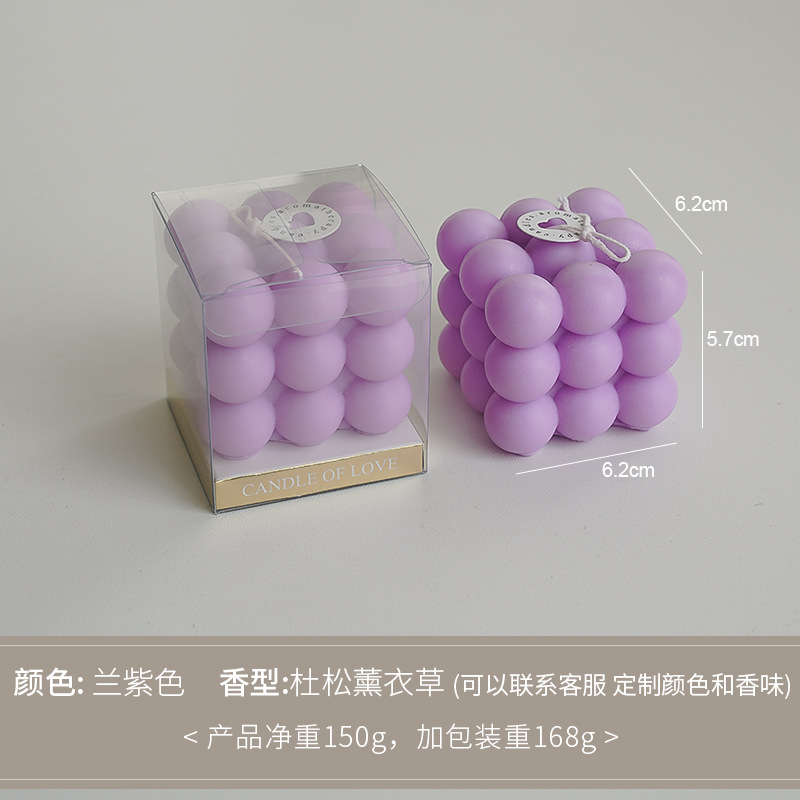 Cubo de Rubik Vela Regalos de mano Ambiente creativo transfronterizo Adornos hechos a mano Regalos de cumpleaños Personalización de velas aromáticas