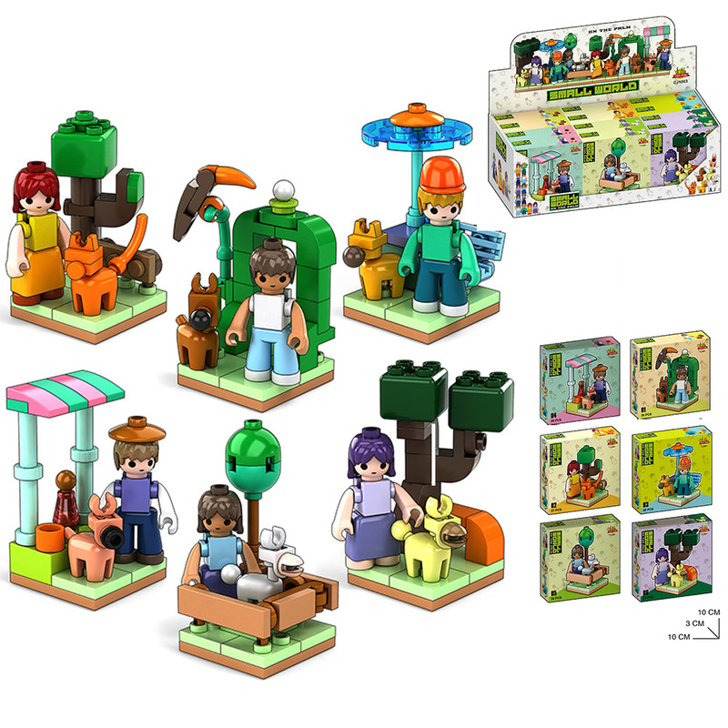 ハロウィンビルディングブロックミニフィギュアパズルビルディングブロック組み立て人形小中粒子食品キャンディガシャポン小さなおもちゃ DIY|undefined