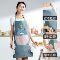 Kitchen apron PVC waterproof and oil-proof home apron anti-fouling hand wipeable coverall new cooking work clothes couple