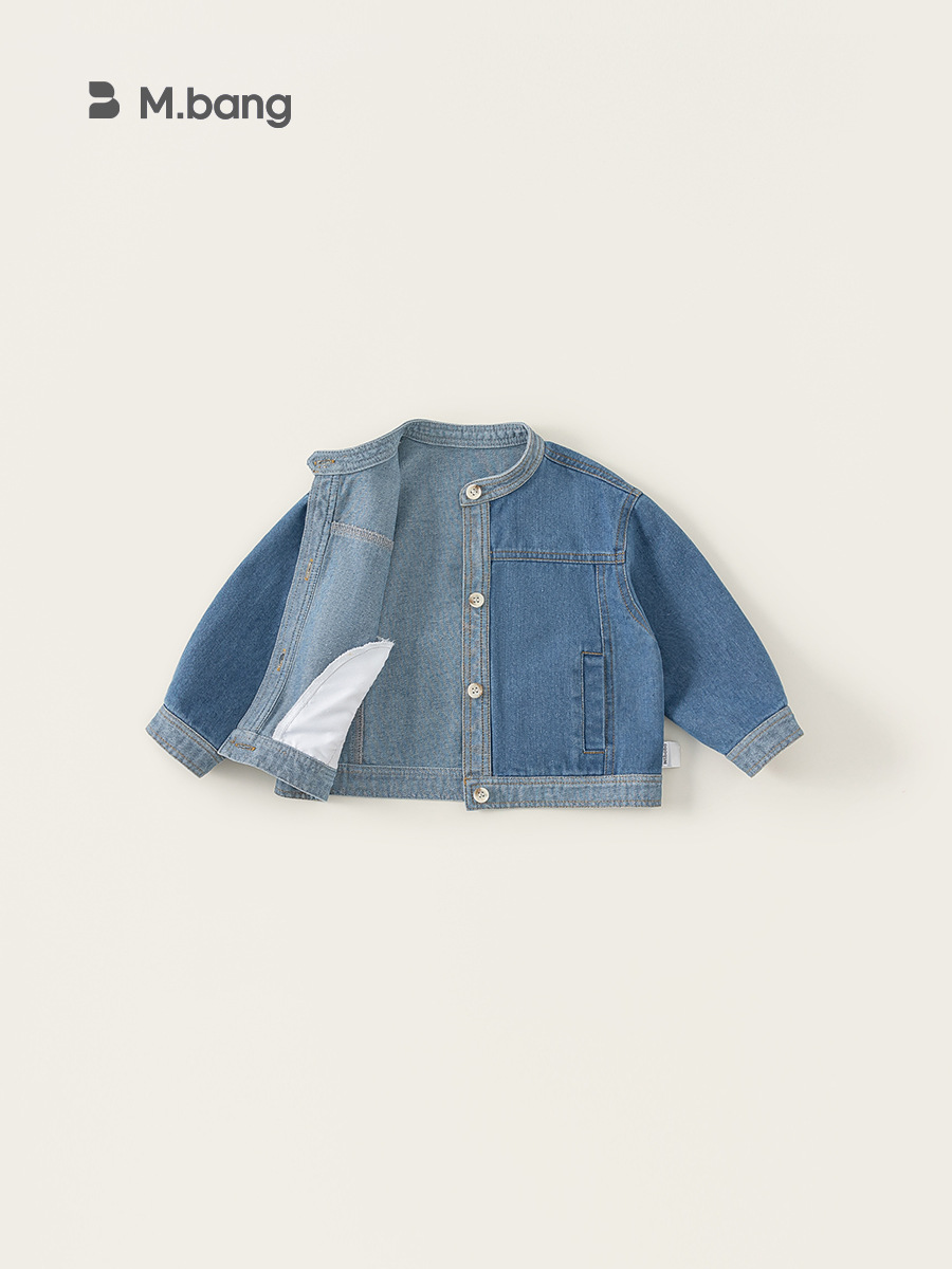 Youbao ropa para niños hombres y mujeres chaquetas de moda unisex primavera nueva chaqueta de mezclilla casual simple a juego de colores para niños
