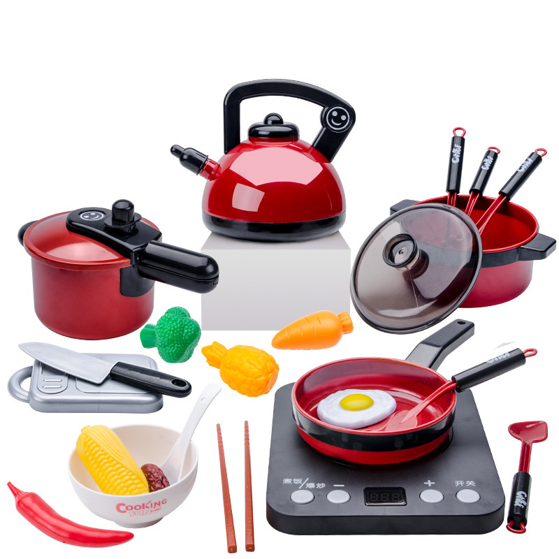 Children play house simulation kitchen toys suit girls cooking Boys Girls baby cutting fruit cooking toys