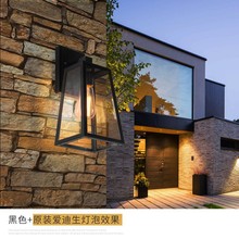 美式壁灯LED室外防水简约复古灯餐厅门廊过道家用大门墙壁灯