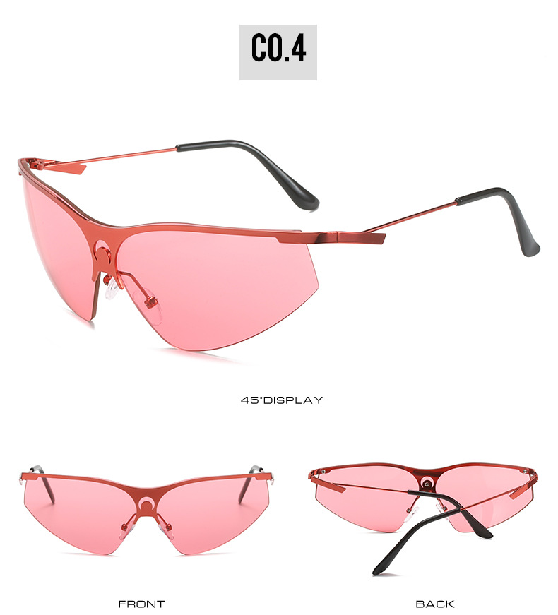 Cat Eye Glasses Style Outdoor Occasion Solid Color Pattern Sports Solid Color PC UV400 Protection Cat Eye Half Frame Women's Sunglasses