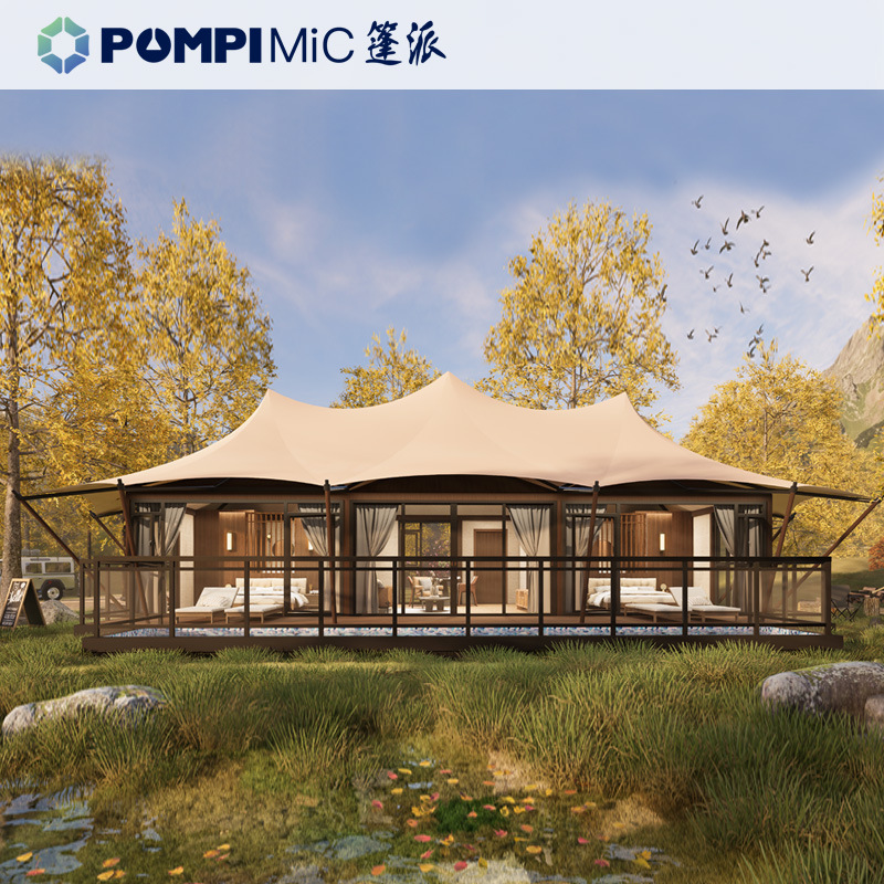厂家2024新款野奢帐篷酒店创意特色抗风防水度假村住宿帐篷无异味