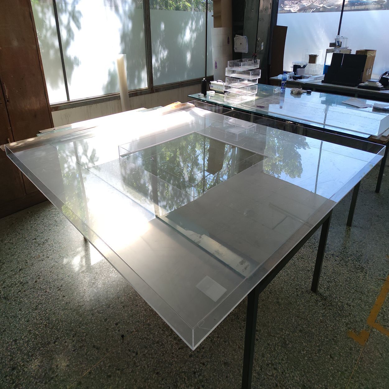 定制亚克力实验水箱 方形有机玻璃水流实验箱 实验装置定做厂家