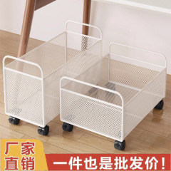 かばんの物置棚のワゴン車は輪を持って神器教室を置いて移動してかごの机の下の本を収納して棚を収納します。
