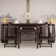 农村中堂六件套实木新中式玄关柜简约条案供奉桌佛台明式条几花架