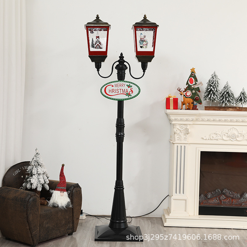 クロスボーダーヨーロッパとアメリカのクリスマス音楽雪の光雪街路灯クリスマスギフトギフトショッピングモールの窓リビングルームの装飾品