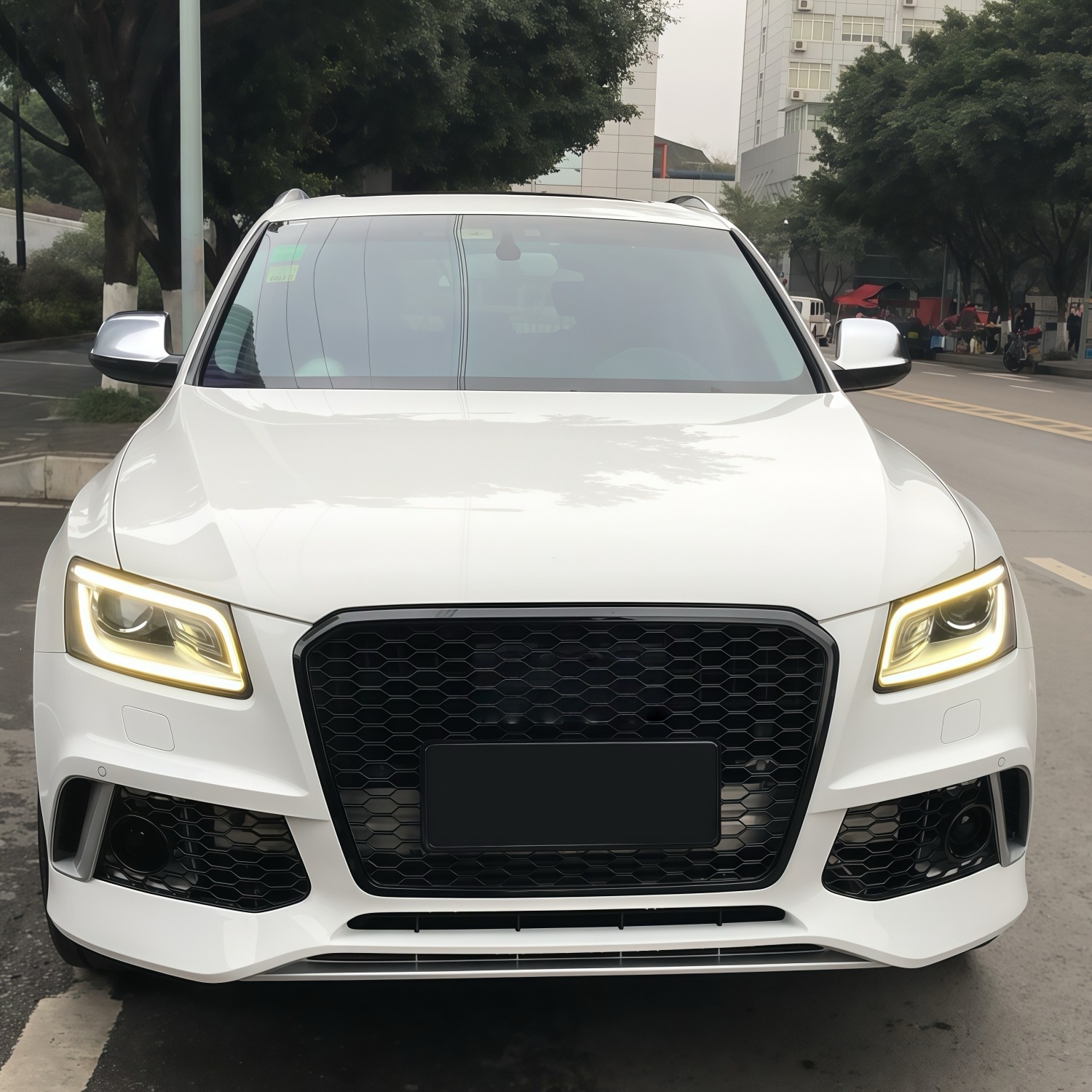 13-17 models, suitable for Audi Q5 front bumper modification, RSQ5 front bumper, front face, and large front grille