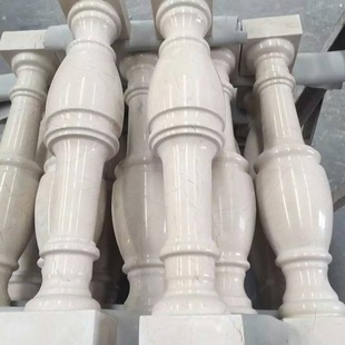 Marble Vase Gourd Stone Railing Door Cover Stone Line Cylindrical Profiled Making Railing Granite Handrail