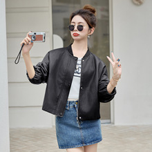 正品牌皮衣外套女2025秋新款复古减龄百搭棒球服休闲短款夹克上衣
