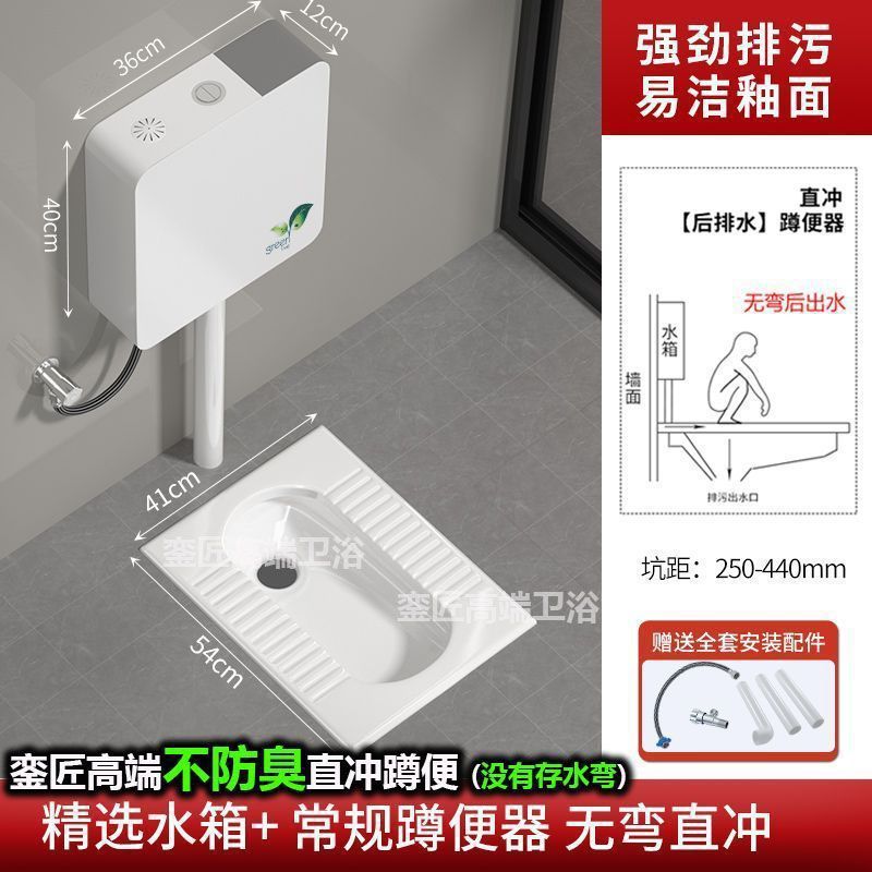 品牌蹲便器水箱卫生间后排蹲坑便池大便器蹲便器大号特大号家用|undefined