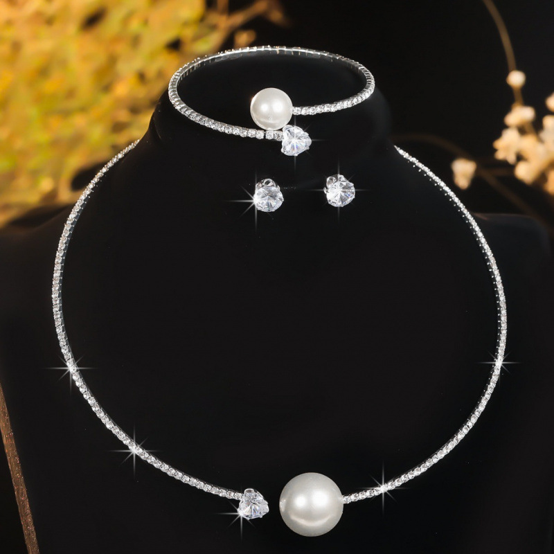 Svadobné šperky, náhrdelník, náramok, sada šperkov, banketové šaty, náhrdelník, módne všestranné_voghion.com