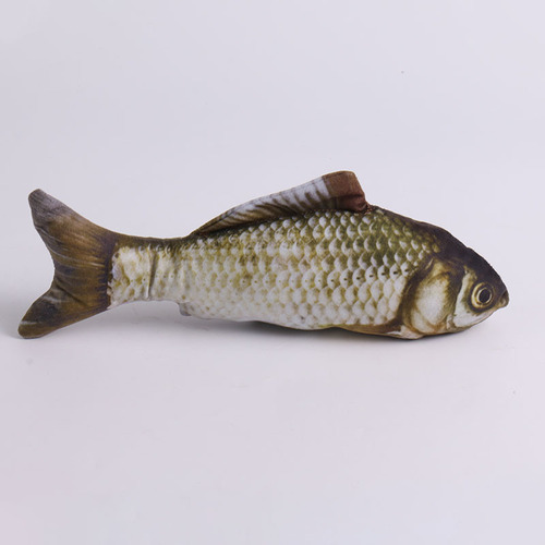 Funny cat toy, simulated fish, funny cat grinding teeth and chewing plush toy, fish, catnip, fish, cat supplies