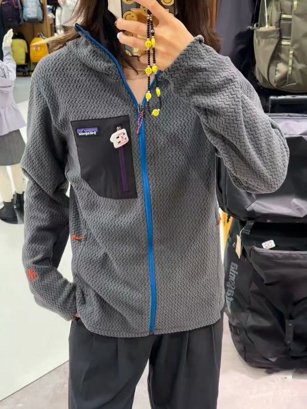 原厂品质patago巴塔哥R1 Air户外速干透气抓绒加绒连帽夹克外套|undefined