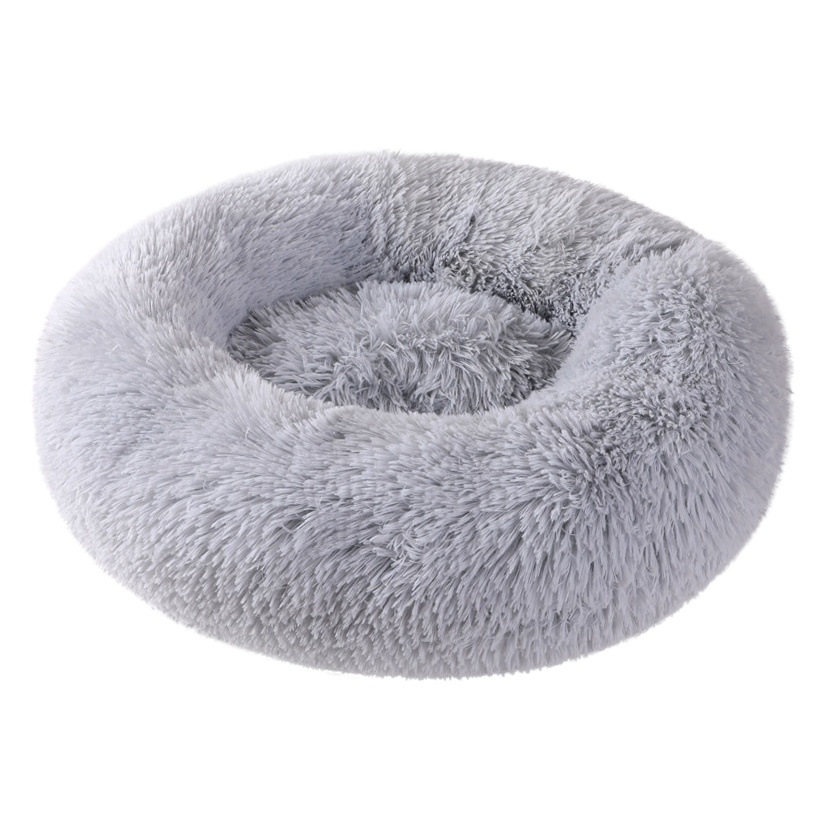 Cama perro invierno peluche redonda lavable