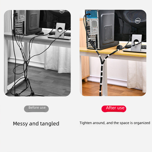 Japanese portable cable manager data cable plug-in board cable storage artifact Velcro cable management tie for daily home use