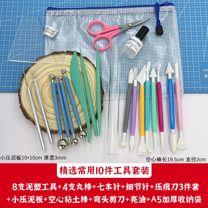 Clay handmade, tools set, ceramics, minifigure, material
