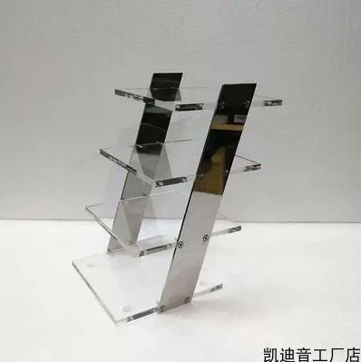 High-end transparent acrylic glasses, stand stainless steel, storage system solar-powered, sunglasses