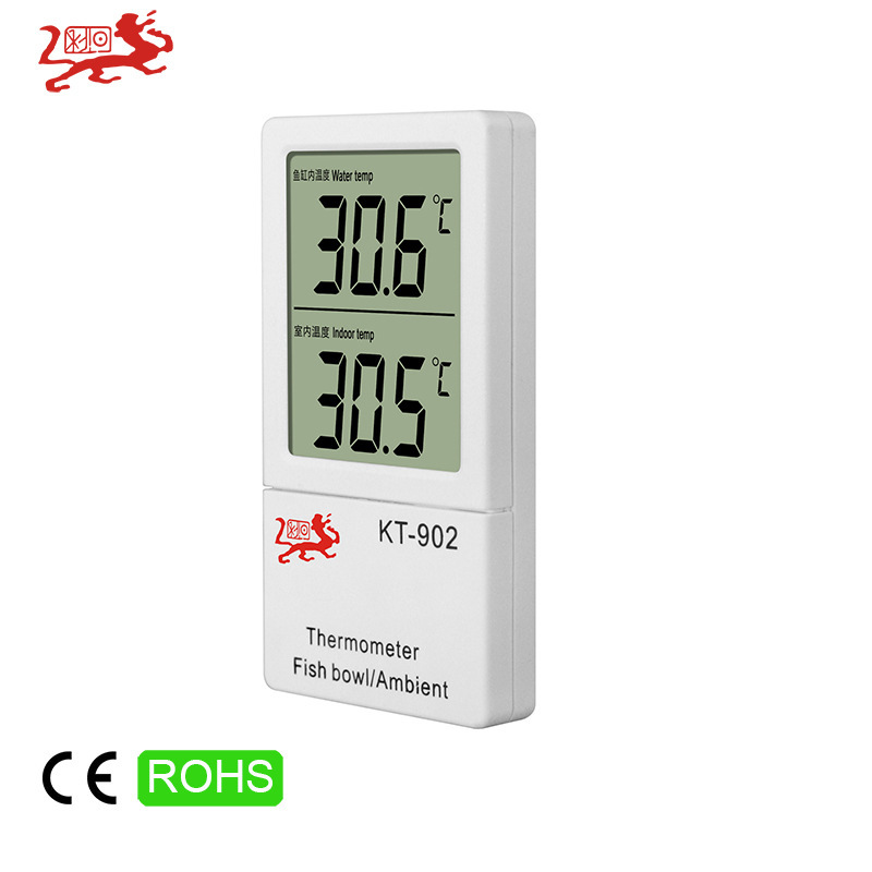 KT902双显鱼缸温度计 精度传感器室内温度计厂家批发