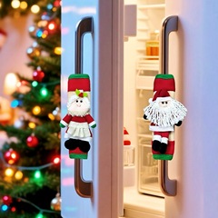 クロスボーダー新製品クリスマス冷蔵庫カバー装飾電化製品ハンドル装飾品クリスマスギフト装飾シーンレイアウト