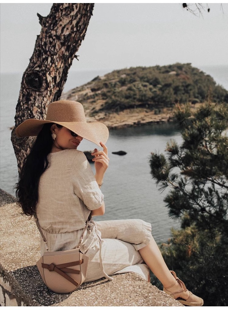 Women's Wide Brim Straw Hat Foldable Beach Sun Hat For Vacation_voghion.com