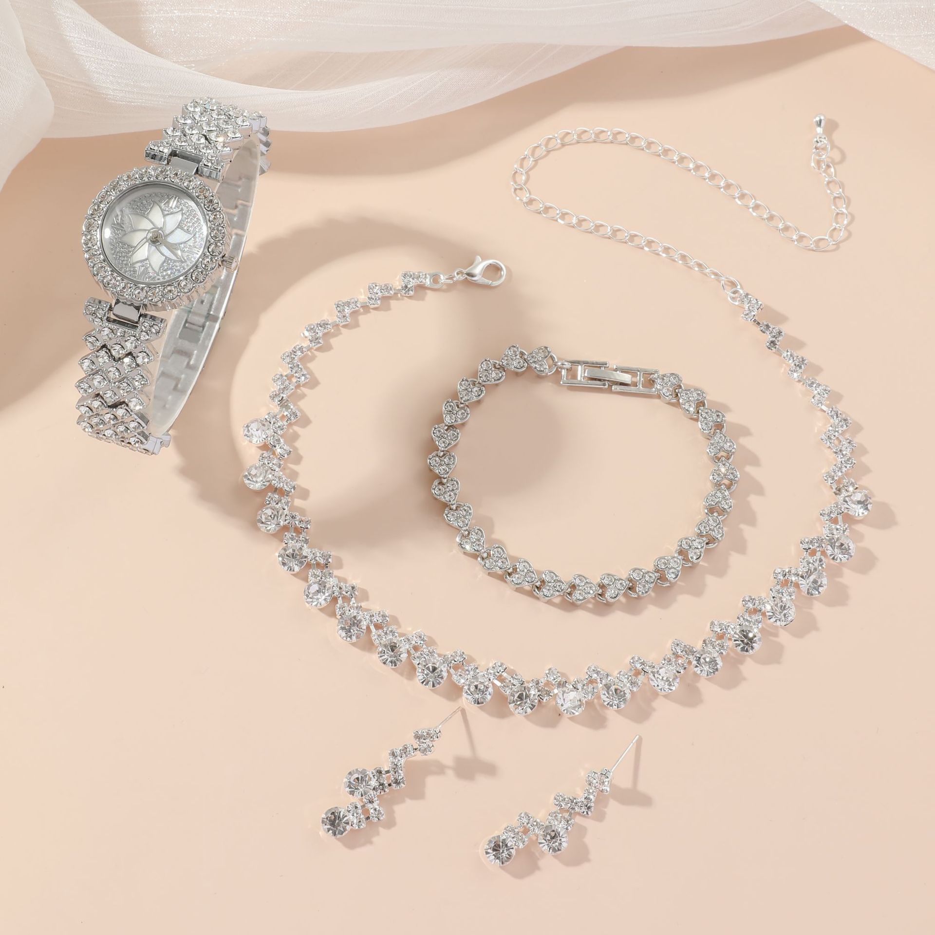 Explosions New Style Gypsophila Watch Women's Creative Gift set 4 pcs/set_voghion.com