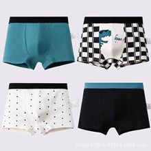 儿童内裤卡通印花男童平角裤棉舒适款特价外贸全棉平角男孩内裤新