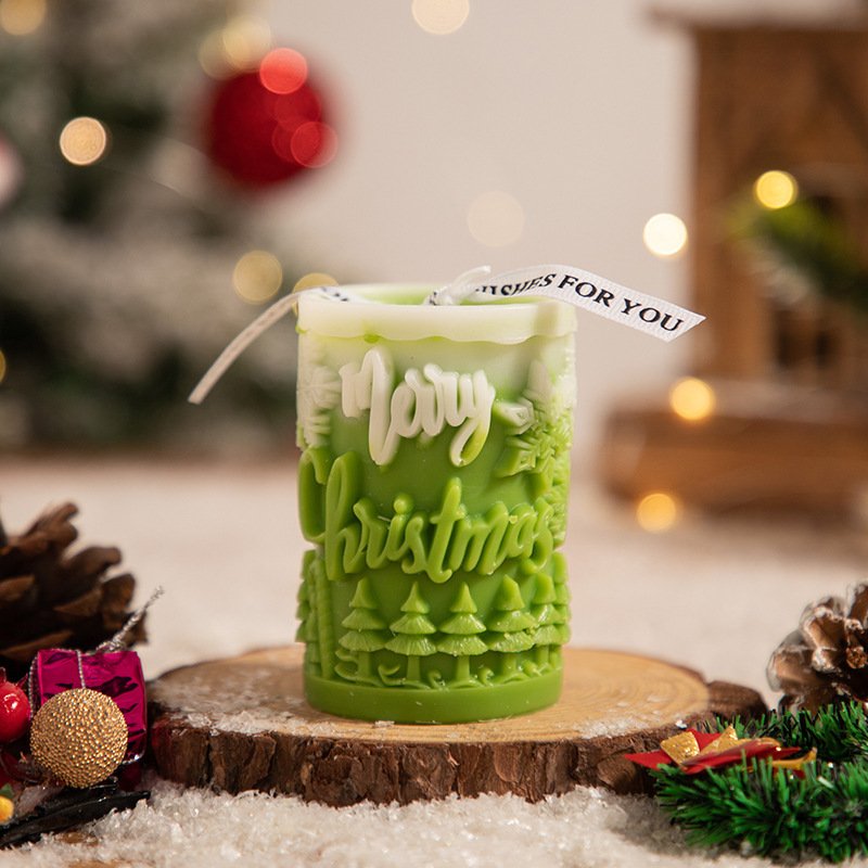 クリスマス柱ワックスクリスマスツリー香薫ろうそくお土産insクリエイティブホーム装飾撮影道具祝日プレゼント|undefined