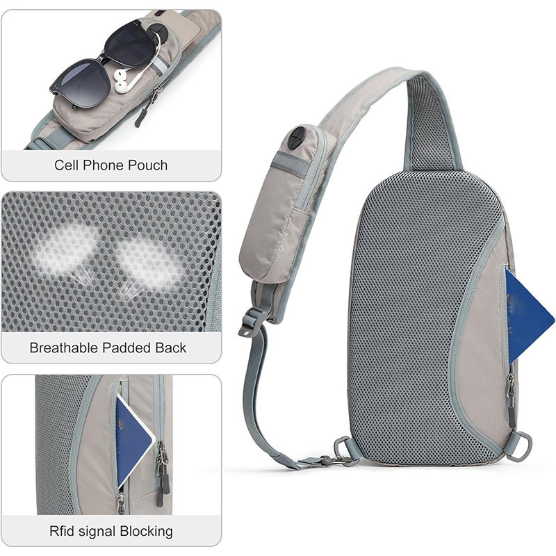 Amazon nueva mochila de hombro blindaje mochila de hombro ligera mochila de pecho para viajar y correr