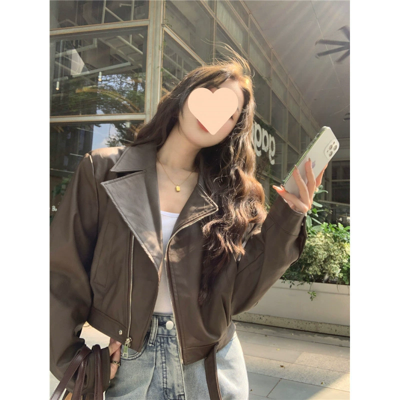Autumn short jacket, for plus size ladies