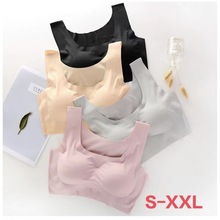 工厂定制日本安心一代无痕无钢圈冰丝聚拢大码运动背心内衣女文胸