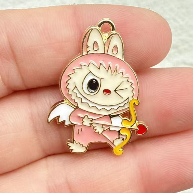 アニメ漫画かわいいラブブペンダント合金ドリップオイル DIY イヤリングキーホルダーネックレス手作りアクセサリー作り|undefined