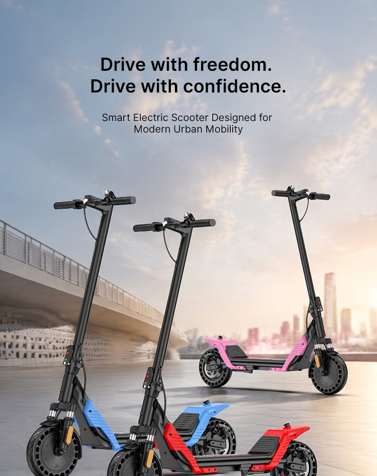 Electric scooter for adults, long range, front shock absorption, foldable, e-scooter, direct shipment from overseas warehouse