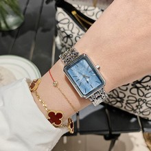 TICTOC新款时尚方形手表贝壳面韩版ins小表盘手链款女表气质手表