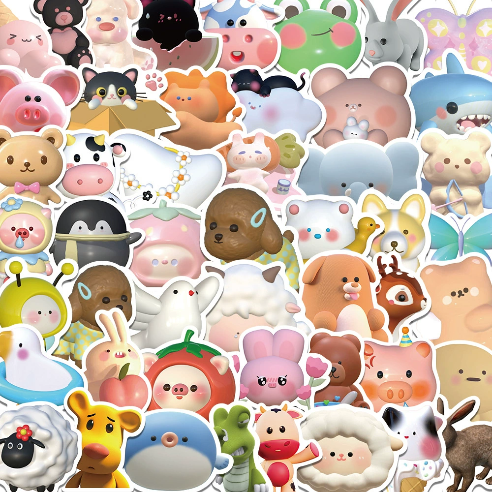 52 шт. 3D мультфильм животных Аватар багаж чашка для воды скейтборд наклейки с гитарой водонепроницаемые детские игрушки граффити наклейки