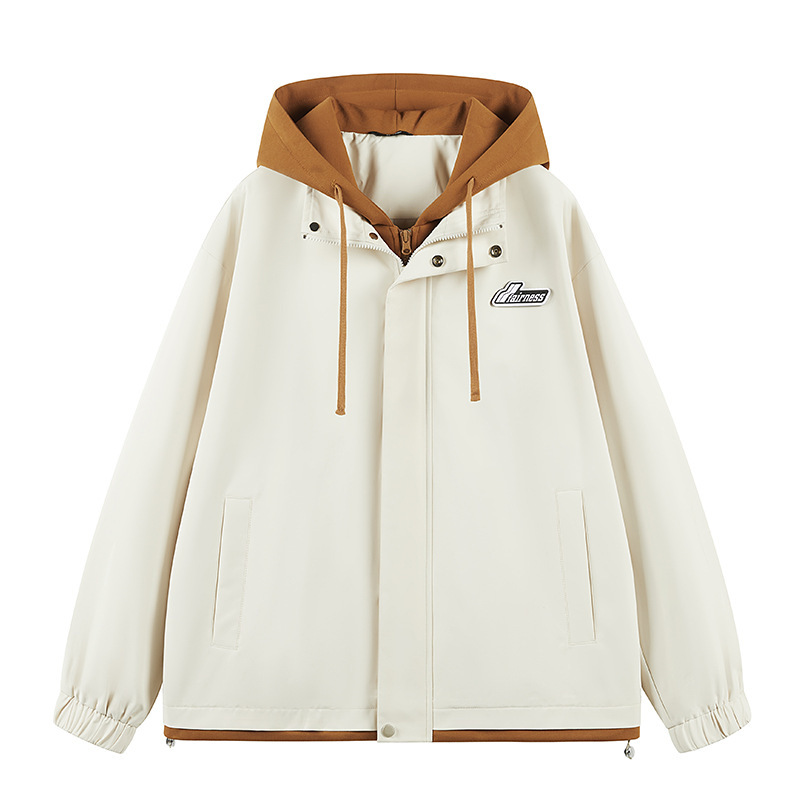 2024 Men's and Women's Hong Kong Style Casual plus size Sports Couple's Neutral Hooded Weatherproof Jacket Jacket Jacket