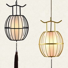 新中式吊灯鸟笼单头火锅店茶楼笼子复古禅意灯具中国风禅意复古