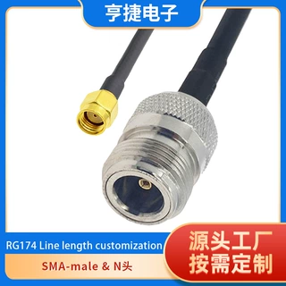N型母头转RP-SMA公反极性天线延长线RG174射频同轴电缆馈线转接线