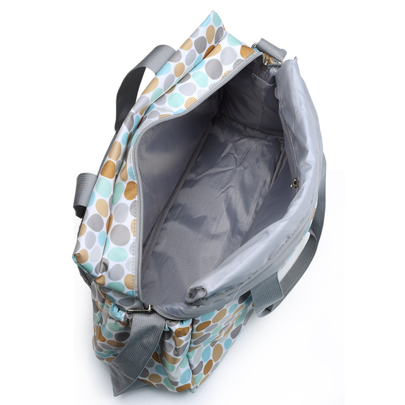 New European and American fashionable printed high-quality mommy bag, one-shoulder diagonal multi-functional large-capacity mother and baby diaper bag