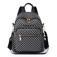 外貿女士雙肩背包女2023新款簡約時尚女包大容潮流行印花旅行背包