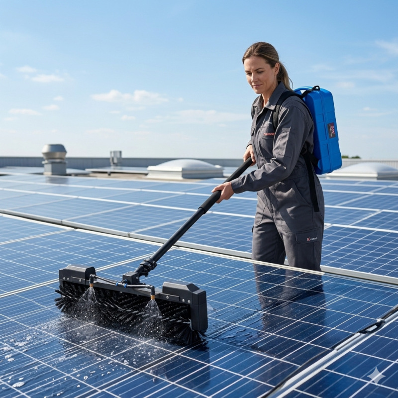 Solar Photovoltaic Panel Cleaning Tool Robot Cleaning Roller Brush Equipment Cleaning Brush Photovoltaic Cleaning Robot