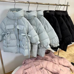 女童冬装羽绒棉服洋气小女孩中长款棉衣外套冬季儿童加厚棉袄韩国
