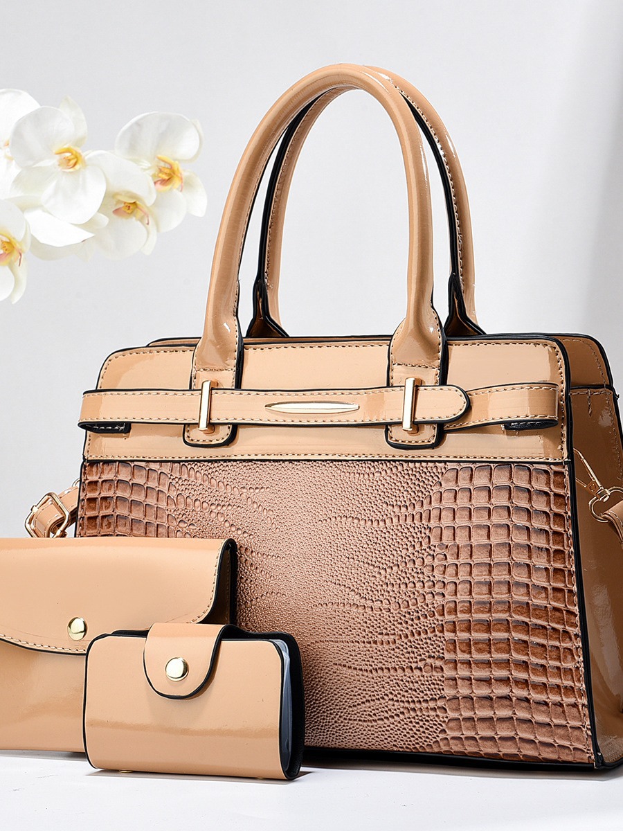 Bolso de mujer 2024 nuevo bolso de mano retro de gran capacidad cocodrilo bolso de moda bolso de hombro de hombro de doble