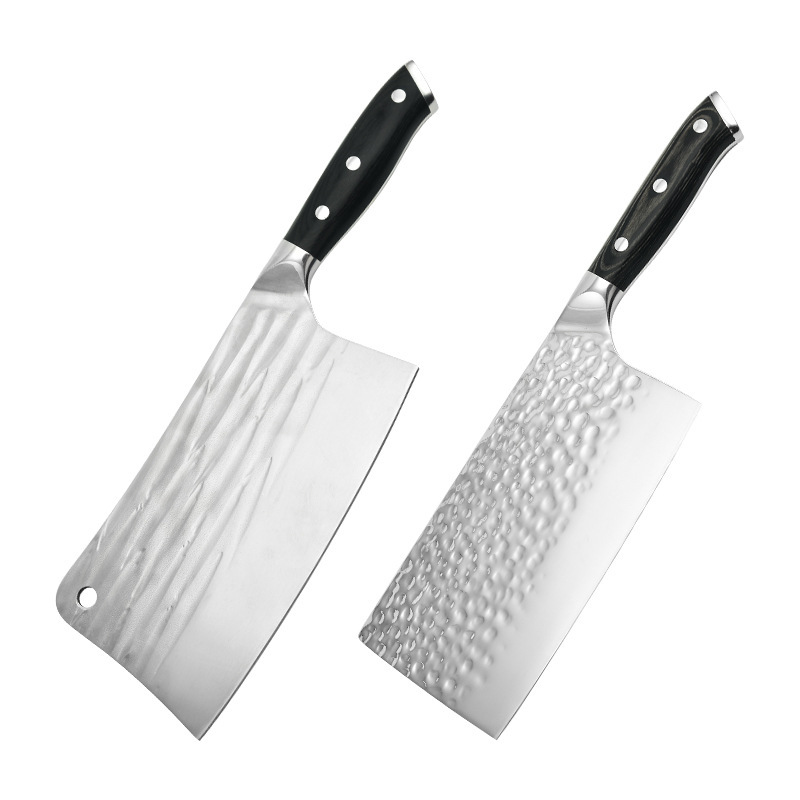 Cuchillo Yangjiang Mango de madera de color negro 5CR15 Cuchillo de corte Cuchillo de cocina de forja Cuchillo de doble uso