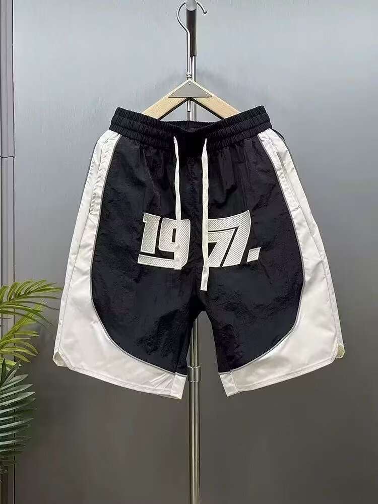 Men's Clothing Men's Trendy Casual Embroidered Shorts Patchwork Five Point Outdoor Sports Beach Pants Loose Fit_viptrois.com
