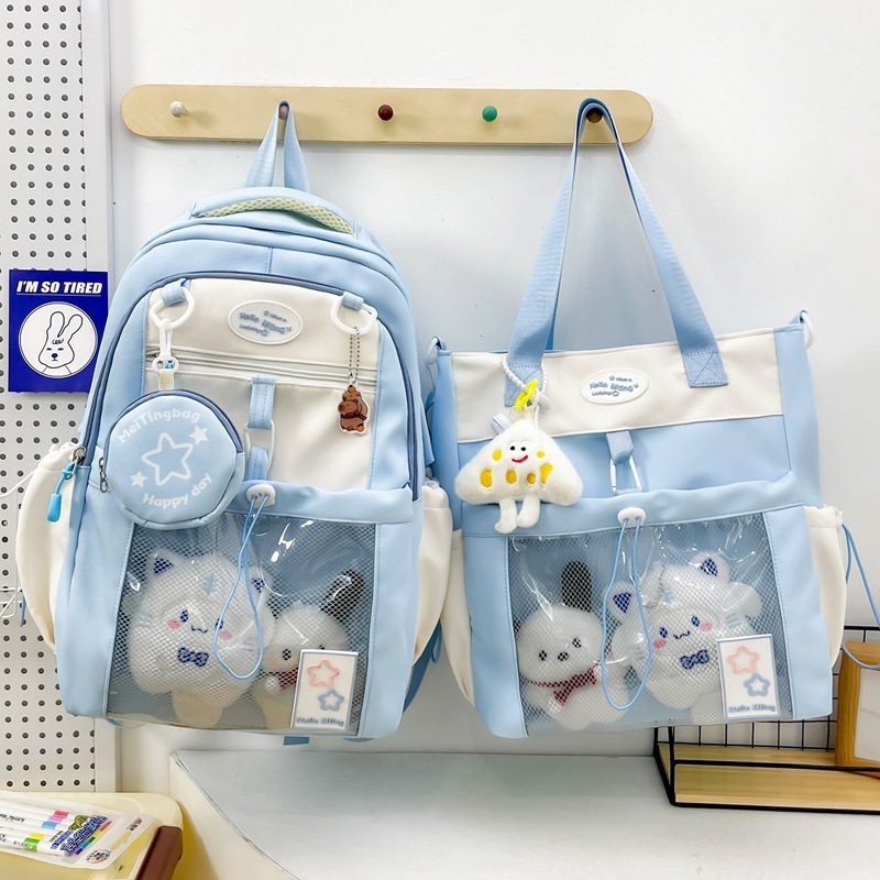 高颜値かばん女子中学生かわいい日系バー痛包大容量ランドセル軽学生リュックサック潮|undefined