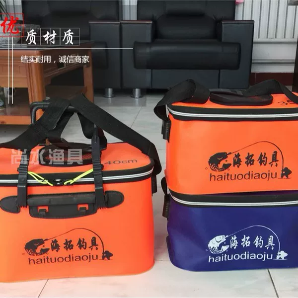 Fishing Gear Supplies Folding Bucket Water Tank Eva Thick Live Fish Bucket Fishing Bucket Wholesale